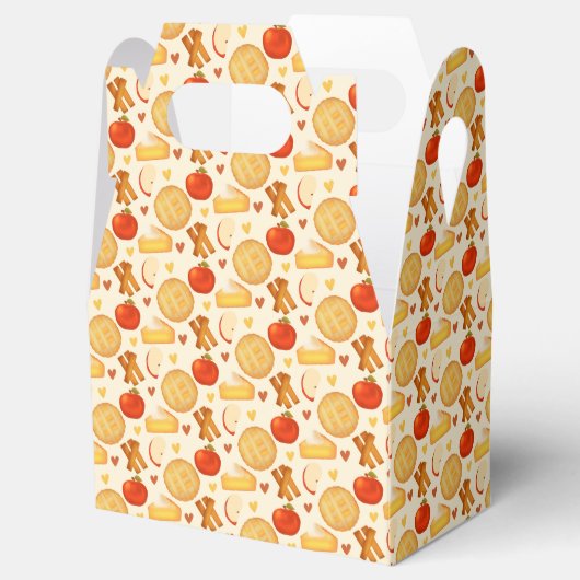 Ouderwetse appeltaart en ingrediënten bedankdoosjes (Geopend)