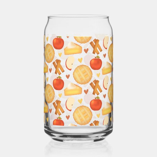 Ouderwetse appeltaart en ingrediënten blikvorm glas (Voorkant)