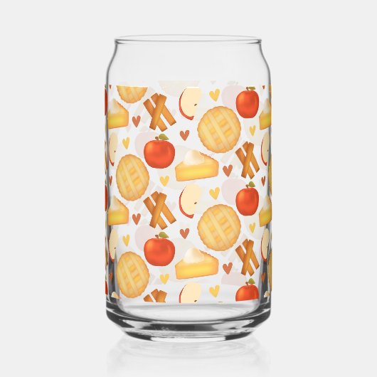 Ouderwetse appeltaart en ingrediënten blikvorm glas (Achterkant)