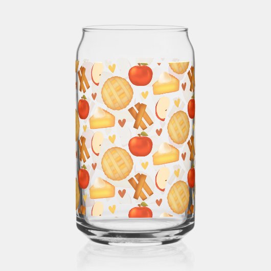 Ouderwetse appeltaart en ingrediënten blikvorm glas (Links)