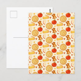 Ouderwetse appeltaart en ingrediënten briefkaart