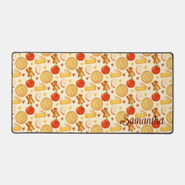 Ouderwetse appeltaart en ingrediënten bureaumat