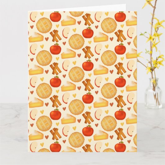 Ouderwetse appeltaart en ingrediënten kaart (Gele Bloem)