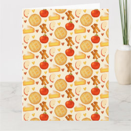 Ouderwetse appeltaart en ingrediënten kaart