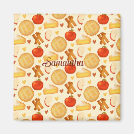 Ouderwetse appeltaart en ingrediënten magneet