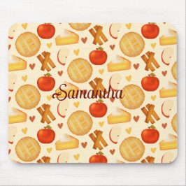 Ouderwetse appeltaart en ingrediënten muismat