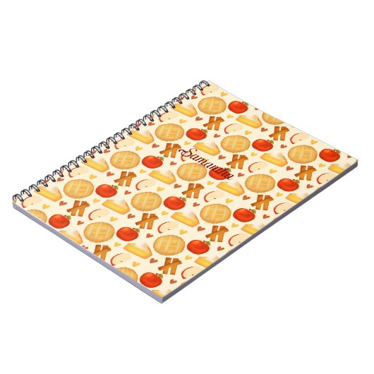 Ouderwetse appeltaart en ingrediënten notitieboek (Linkerzijde)