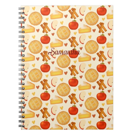 Ouderwetse appeltaart en ingrediënten notitieboek (Voorkant)