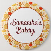 Ouderwetse appeltaart en ingrediënten ronde button 6,0 cm (Voorkant)