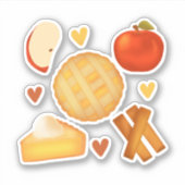 Ouderwetse appeltaart en ingrediënten sticker (Voorkant)