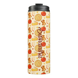 Ouderwetse appeltaart en ingrediënten thermosbeker