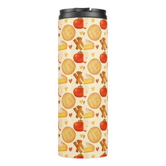 Ouderwetse appeltaart en ingrediënten thermosbeker (Achterkant)