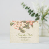 Ouderwetse Apple Blossom Bruiloft | Save the Date Briefkaart (Staand voorkant)