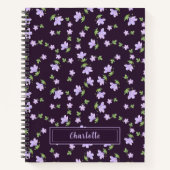Ouderwetse Aquarel Geranium Klein Bloempatroon Notitieboek (Voorkant)