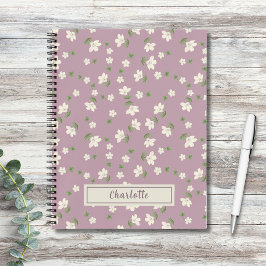 Ouderwetse Aquarel Geranium Klein Bloempatroon Notitieboek