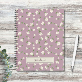 Ouderwetse Aquarel Geranium Klein Bloempatroon Notitieboek