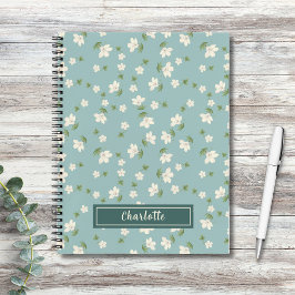 Ouderwetse Aquarel Geranium Klein Bloempatroon Notitieboek