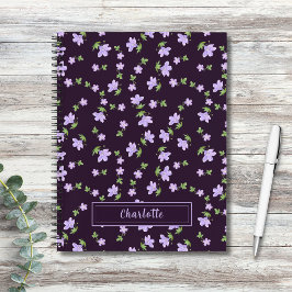 Ouderwetse Aquarel Geranium Klein Bloempatroon Notitieboek