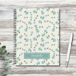 Ouderwetse Aquarel Geranium Klein Bloempatroon Notitieboek