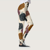 Ouderwetse Aquarel Krachtig Herfst Bloemmotief Leggings (Rechts)