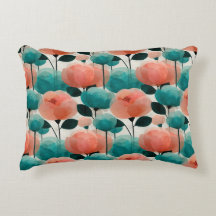 Ouderwetse aquarel roze en groene bloemen
