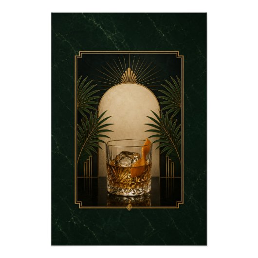Ouderwetse Art Deco Poster | Printbare Speakeasy (Voorkant)