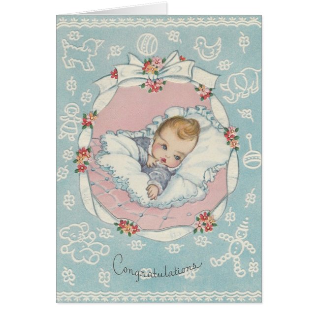 Ouderwetse baby felicitaties (Voorkant)