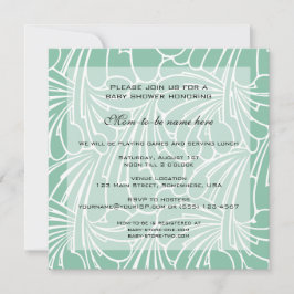 Ouderwetse baby shower, Art Nouveau bloempatroon Kaart