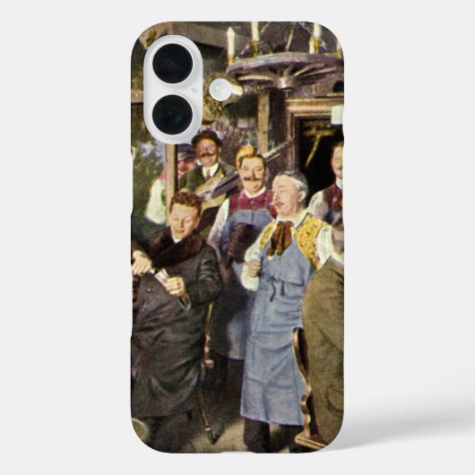 Ouderwetse bar met mensen vieren, een feest Case-Mate iPhone case (Achterkant)