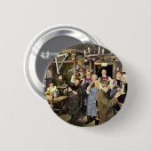 Ouderwetse bar met mensen vieren, een feest ronde button 5,7 cm (Voorkant /achterkant)