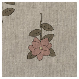 Ouderwetse Beige Bloemrijke Botanische Natuurlijke Stof