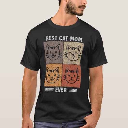 Ouderwetse Beste Kat Moeder Ooit 1 T-shirt (Voorkant)