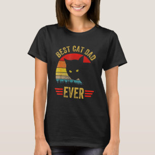 Ouderwetse Beste Kat Vader Ooit Retro Vaderdag 4 T-shirt