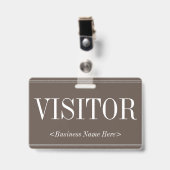 Ouderwetse "BEZOEKER" Badge (Voorzijde met clip)