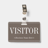 Ouderwetse "BEZOEKER" Badge (Achterkant met clip)