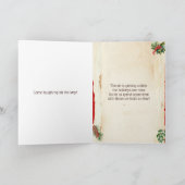 Ouderwetse blad bessen aquarel Prettig kerstfeest Kaart (Binnen)