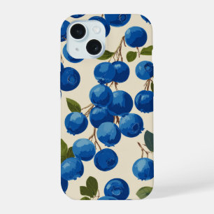 Ouderwetse Blauwe Bes Elegant Stijlvol Chic iPhone 15 Case