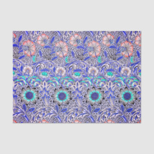 Ouderwetse blauwe roze William Morris's Corncockle Tissuepapier