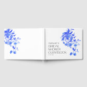 Ouderwetse Blauwe Toile Bloem Bruidsdouche Recepte Gastenboek (Volledig)