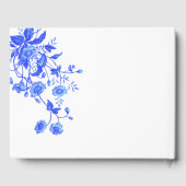 Ouderwetse Blauwe Toile Bloem Bruidsdouche Recepte Gastenboek (Achterkant)