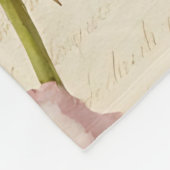 Ouderwetse Bleekroze Roos Script Patroon Fleece Deken (Hoek)