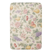Ouderwetse bloem- en fruitpatroon badmat (Voorkant Verticaal)