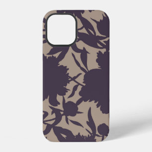 Ouderwetse bloem naadloos patroon. Silhouetten gem iPhone 12 Hoesje