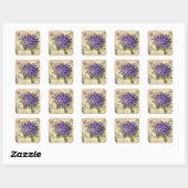 Ouderwetse bloem viooltjes elegante sticker (Vel)