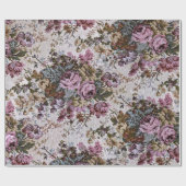 ouderwetse bloemen cadeaupapier (Vlak)