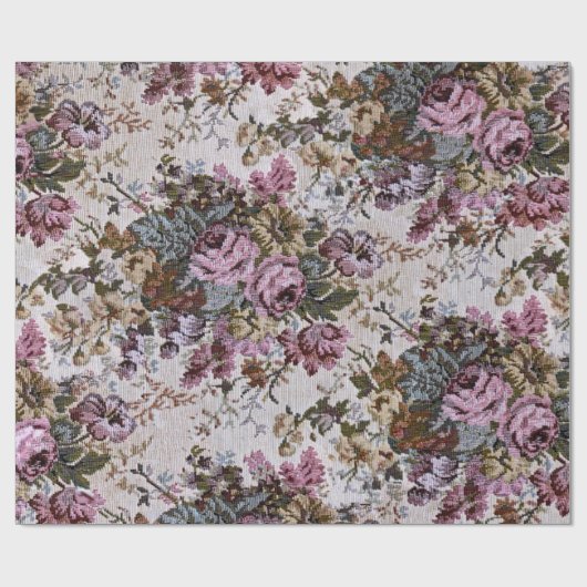 ouderwetse bloemen cadeaupapier (Vlak)