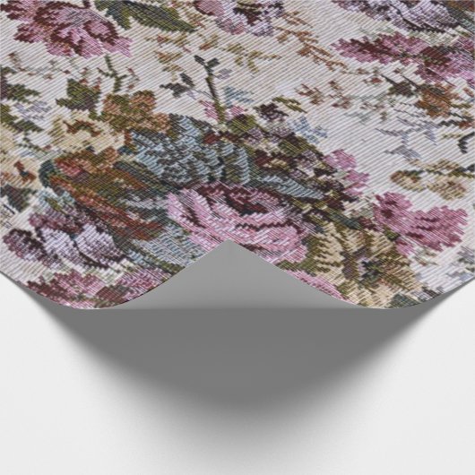 ouderwetse bloemen cadeaupapier (Hoek)