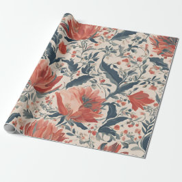 Ouderwetse Bloemen Cadeaupapier