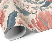 Ouderwetse Bloemen Cadeaupapier (Rol Hoek)