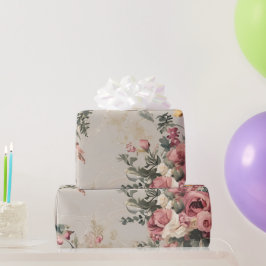 Ouderwetse bloemen cadeaupapier